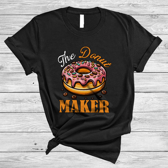 MacnyStore - The Donut Maker, Humorous Father's Day Pregnancy Announcement Donut Food, Family Group T-Shirt