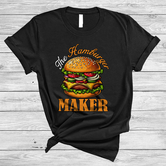 MacnyStore - The Hamburger Maker, Humorous Father's Day Pregnancy Announcement Food, Family Group T-Shirt