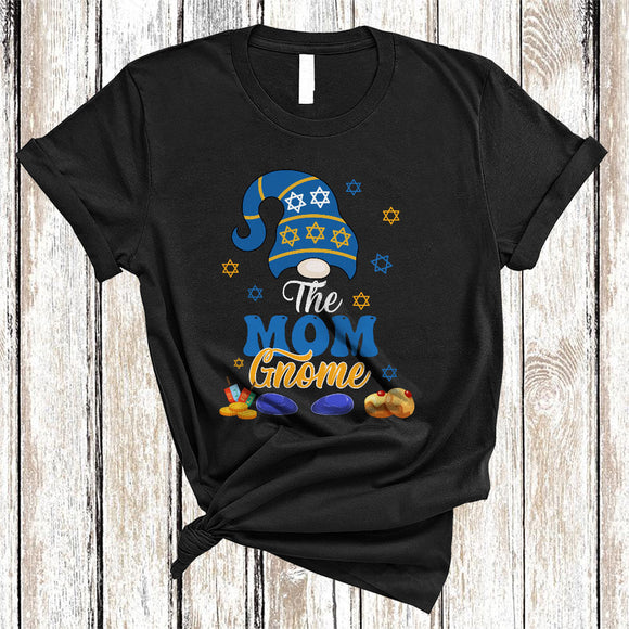MacnyStore - The Mom Gnome, Cool Lovely Hanukkah Gnomes Dreidel, Matching Chanukah Family Group T-Shirt