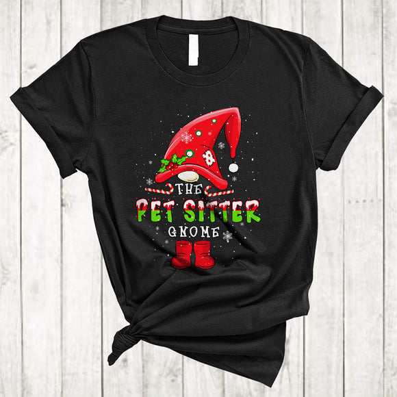 MacnyStore - The Pet Sitter Gnome, Amazing Christmas Gnome Snow Around, Matching Family Pajama Group T-Shirt