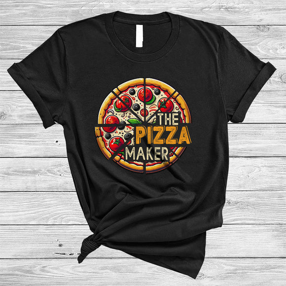 MacnyStore - The Pizza Maker, Humorous Father's Day Pregnancy Announcement, Pizza Food Family Group T-Shirt