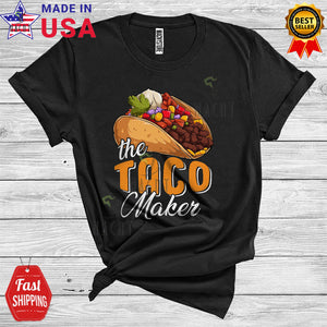 MacnyStore - The Taco Maker Funny Cool Pregnancy Father's Day Matching Family Group Taco Food T-Shirt