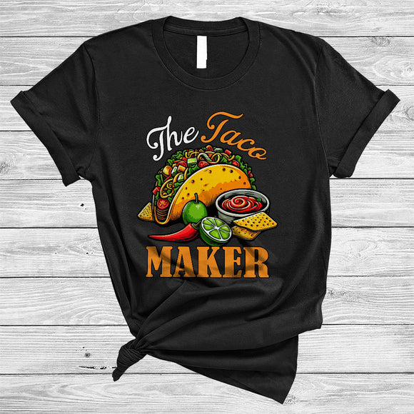 MacnyStore - The Taco Maker, Humorous Father's Day Pregnancy Announcement Taco Food, Family Group T-Shirt