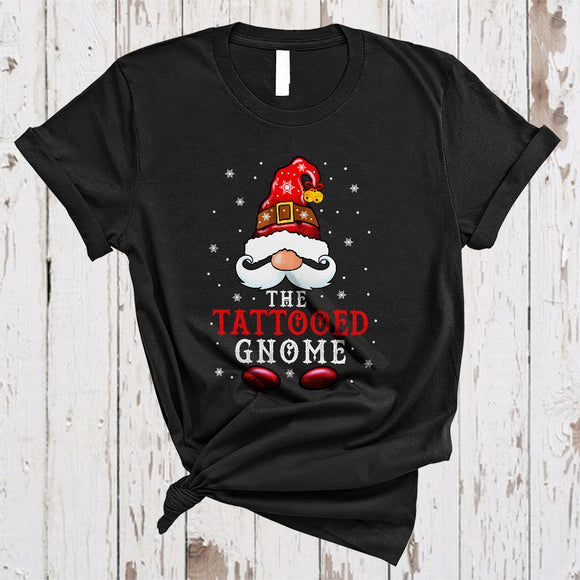 MacnyStore - The Tattooed Gnome, Cool Merry Christmas Gnome Gnomies, X-mas Family Pajamas Group T-Shirt