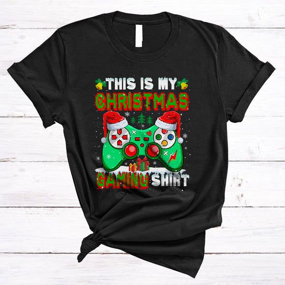 MacnyStore - This Is My Christmas Gaming Shirt, Wonderful Santa Game Controller, X-mas Gamer Lover T-Shirt