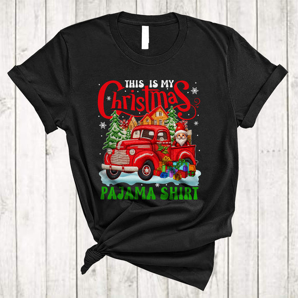 MacnyStore - This Is My Christmas Pajama Shirt Awesome Christmas Gnome On Xmas Pickup Truck Lover T-Shirt