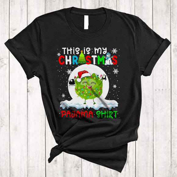 MacnyStore - This Is My Christmas Pajama Shirt, Fantastic X-mas Lights Santa Cabbage, Vegetable Vegan Food T-Shirt