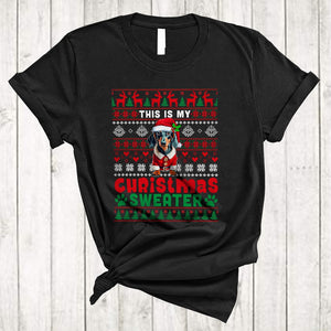 MacnyStore - This Is My Christmas Sweater, Adorable X-mas Snow Santa Dachshund, Snow Pajama Family T-Shirt