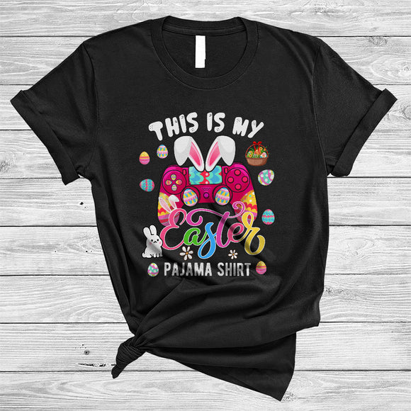 MacnyStore - This Is My Easter Pajama Shirt, Lovely Easter Day Game Controller Player Bunny, Gamer Team T-Shirt