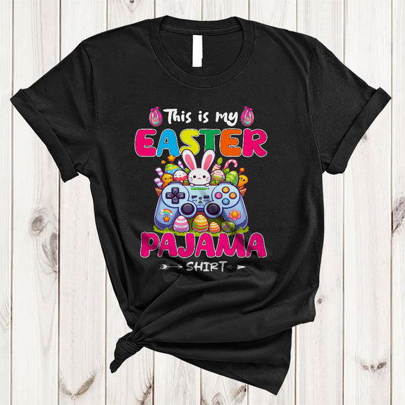MacnyStore - This Is My Easter Pajama Shirt, Lovely Easter Day Games Controller Bunny, Gamer Gaming Lover T-Shirt