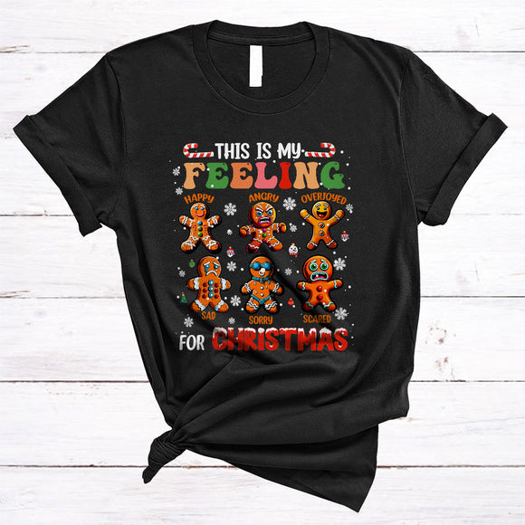 MacnyStore - This Is My Feeling For Christmas, Amazing X-mas Gingerbread Emotion, School Psychologist T-Shirt