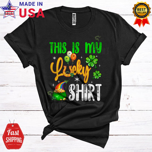 MacnyStore - This Is My Lucky Shirt Cute Cool St. Patrick's Day Irish Lucky Shamrock Matching Family Group T-Shirt