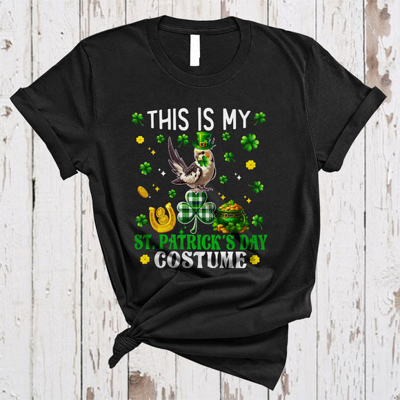 MacnyStore - This Is My St. Patrick's Day Costume, Lovely Plaid Shamrock Cockatiel Lover, Irish Family Group T-Shirt