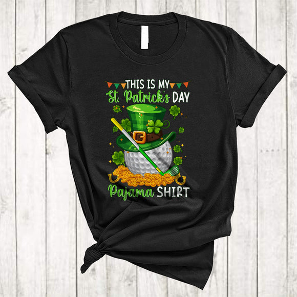 MacnyStore - This Is My St. Patrick's Day Pajama Shirt, Awesome Shamrock Golf, Sport Player Team T-Shirt