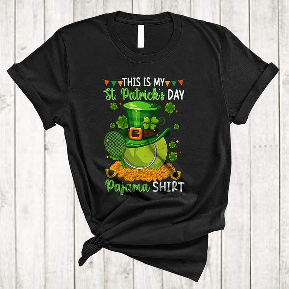 MacnyStore - This Is My St. Patrick's Day Pajama Shirt, Awesome Shamrock Tennis, Sport Player Team T-Shirt