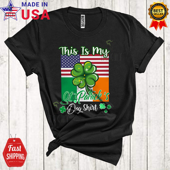 MacnyStore - This Is My St. Patrick's Day Shirt Cool Proud America Irish Flag Shamrock Clover Lover T-Shirt