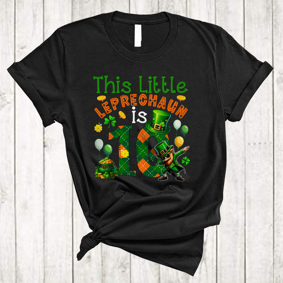 MacnyStore - This Leprechaun Is 10, Lovely 10th Birthday St. Patrick's Day Dabbing Leprechaun, Irish Family T-Shirt