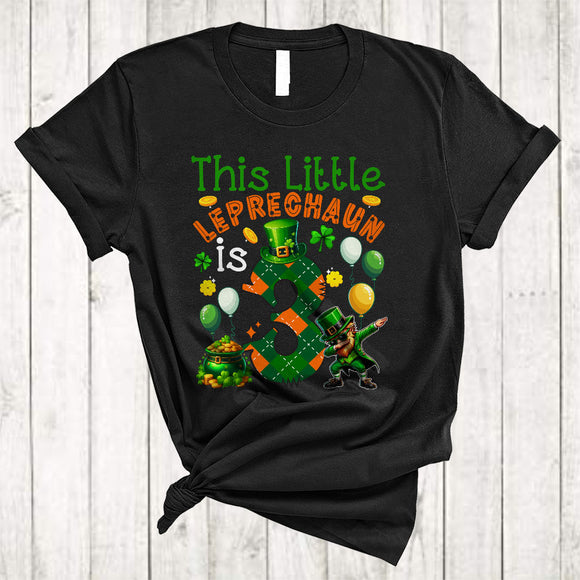 MacnyStore - This Leprechaun Is 3, Lovely 3rd Birthday St. Patrick's Day Dabbing Leprechaun, Irish Family T-Shirt