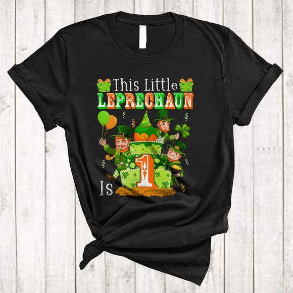 MacnyStore - This Little Leprechaun Is 1, Wonderful St. Patrick's Day 1st Birthday Cake Irish Men, Family Group T-Shirt