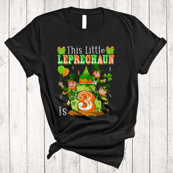 MacnyStore - This Little Leprechaun Is 3, Wonderful St. Patrick's Day 3rd Birthday Cake Irish Men, Family Group T-Shirt