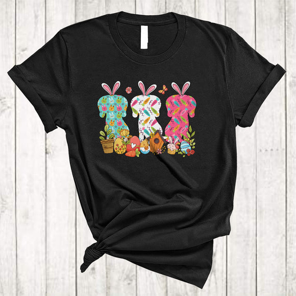 MacnyStore - Three Beagle Bunnies, Amazing Easter Day Bunny Eggs Carrot, Matching Family Group T-Shirt