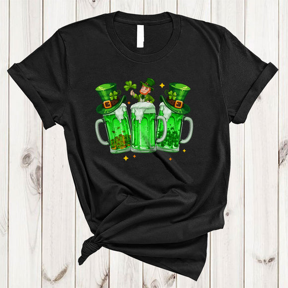 MacnyStore - Three Beer Glasses, Amazing St. Patrick's Day Beer Drinking, Drunker Irish Family Group T-Shirt
