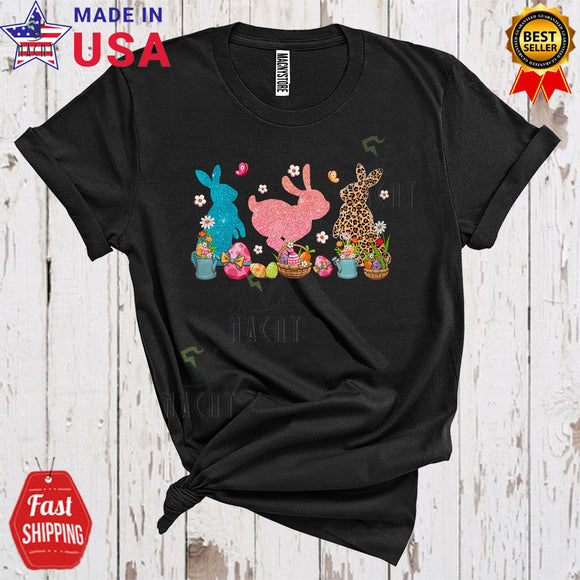 MacnyStore - Three Bunnies Cute Cool Easter Day Leopard Bunny Egg Hunt Lover T-Shirt