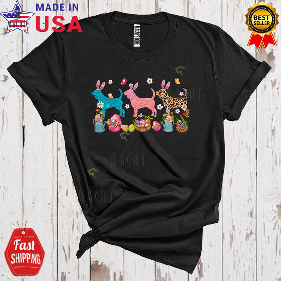MacnyStore - Three Bunny Beagles Cute Cool Easter Day Leopard Beagle Egg Hunt Lover T-Shirt