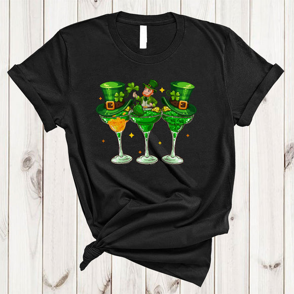 MacnyStore - Three Cocktail Glasses, Amazing St. Patrick's Day Cocktail Drinking, Drunker Irish Family Group T-Shirt
