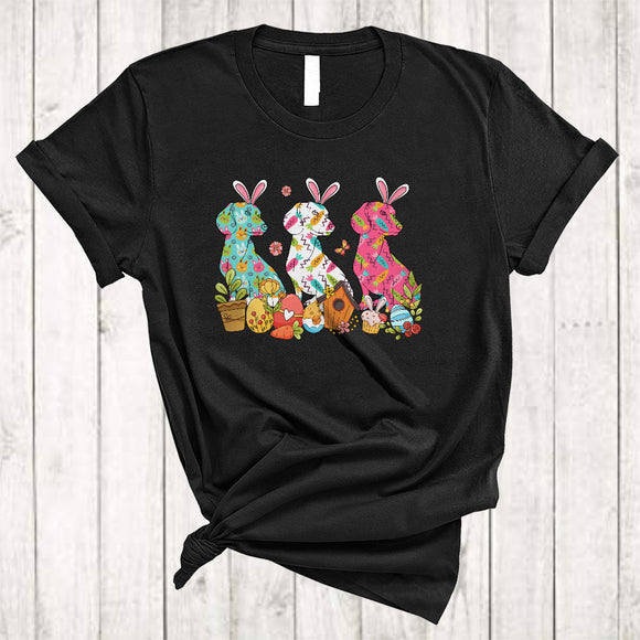 MacnyStore - Three Dachshund Bunnies, Amazing Easter Day Bunny Eggs Carrot, Matching Family Group T-Shirt