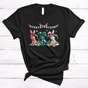 MacnyStore - Three Goat Flowers Bunny, Adorable Easter Day Egg Hunting Lover, Matching Farmer Group T-Shirt