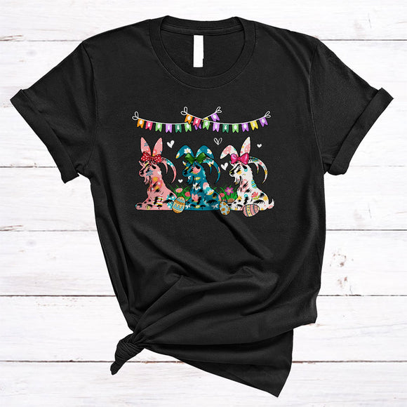 MacnyStore - Three Goat Flowers Bunny, Adorable Easter Day Egg Hunting Lover, Matching Farmer Group T-Shirt