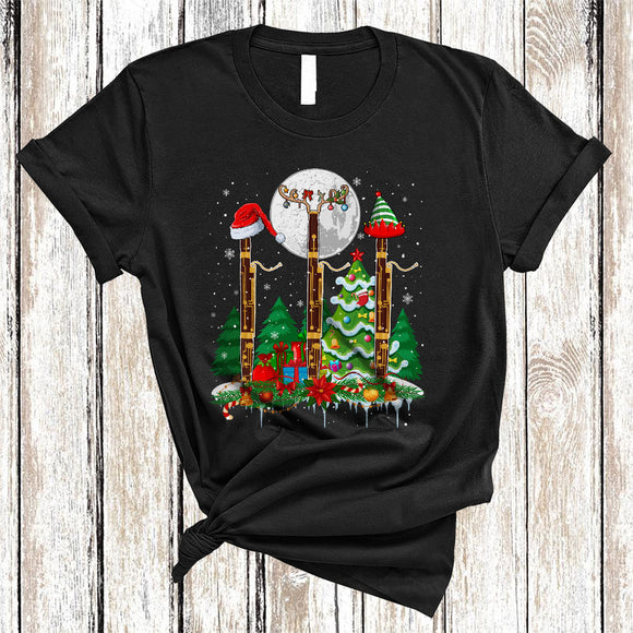 MacnyStore - Three Santa Elf Reindeer Bassoon, Amazing Christmas Musical Instruments, X-mas Tree Lover T-Shirt