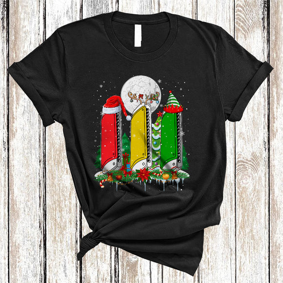 MacnyStore - Three Santa Elf Reindeer Harmonica, Amazing Christmas Musical Instruments, X-mas Tree Lover T-Shirt