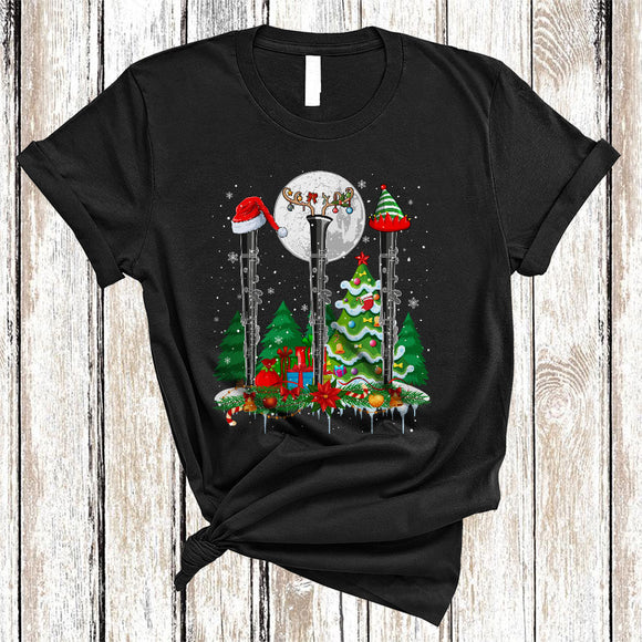 MacnyStore - Three Santa Elf Reindeer Oboe, Amazing Christmas Musical Instruments, X-mas Tree Lover T-Shirt