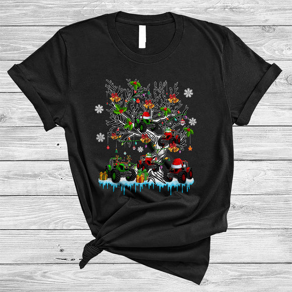 MacnyStore - Tractor On Christmas Tree, Awesome X-mas Snow Tractor Lover, Matching X-mas Group T-Shirt