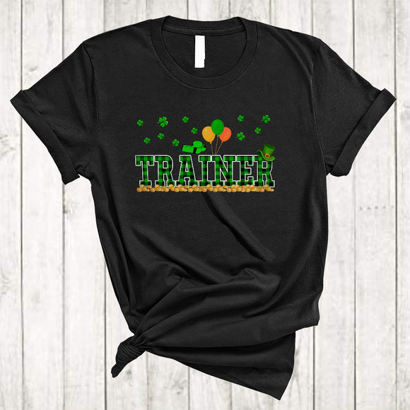 MacnyStore - Trainer, Awesome St. Patrick's Day Leopard Shamrocks, Matching Boys Men Family Group T-Shirt