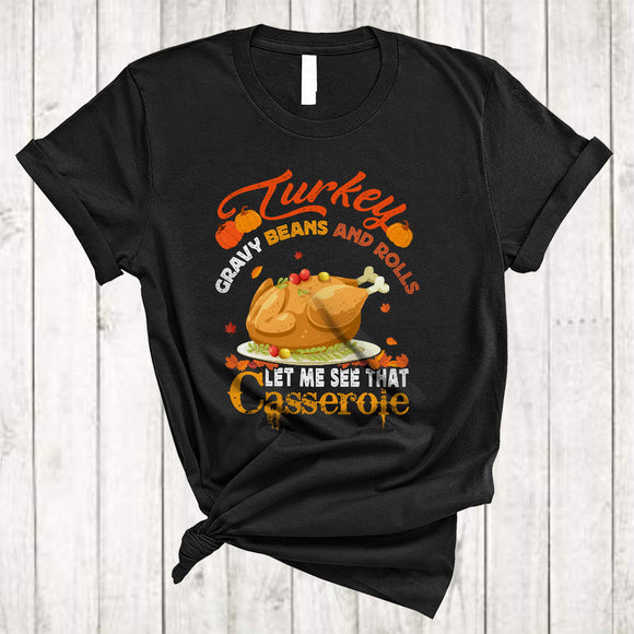 MacnyStore - Turkey Gravy Beans And Rolls, Funny Vintage Thanksgiving Roast Turkey, Dinner Family T-Shirt