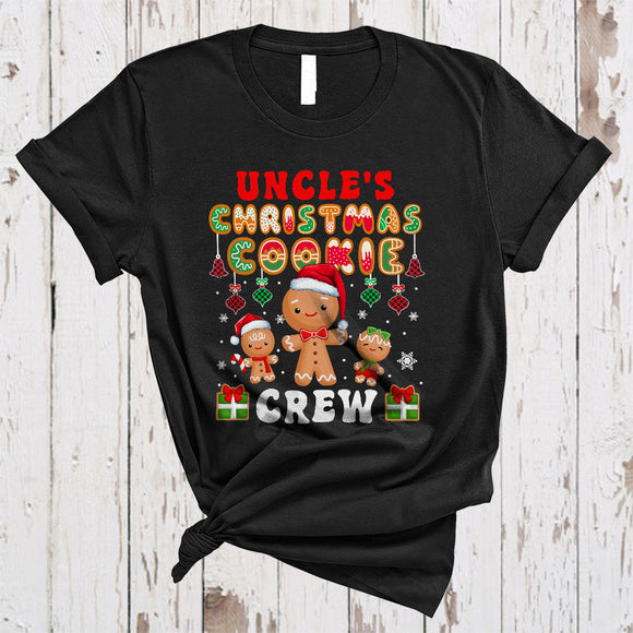 MacnyStore - Uncle's Christmas Cookie Crew, Cute Joyful X-mas Gingerbread, Matching Family Baker Lover T-Shirt