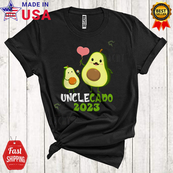 MacnyStore - Unclecado 2023 Cute Happy Father's Day Matching Family Dad Avocado Vegan Lover T-Shirt