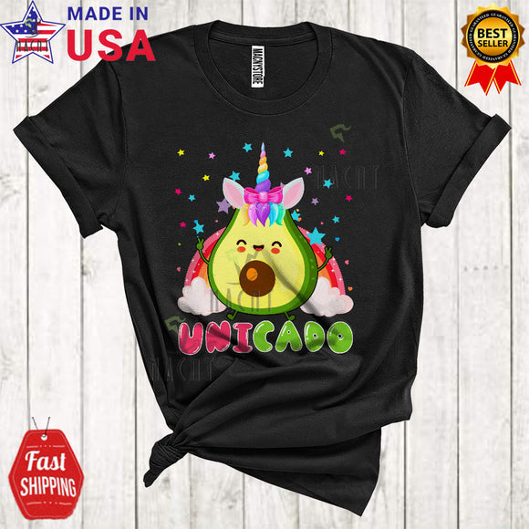 MacnyStore - Unicado Funny Cute Unicorn Avocado Flowers Vegan Fruit Health Matching Unicorn Lover T-Shirt