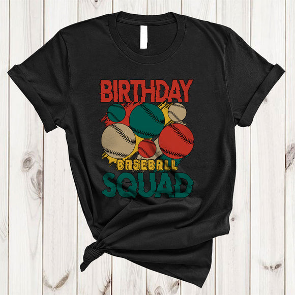 MacnyStore - Vintage Birthday Baseball Squad, Joyful Birthday Baseball Lover, Matching Family Group T-Shirt