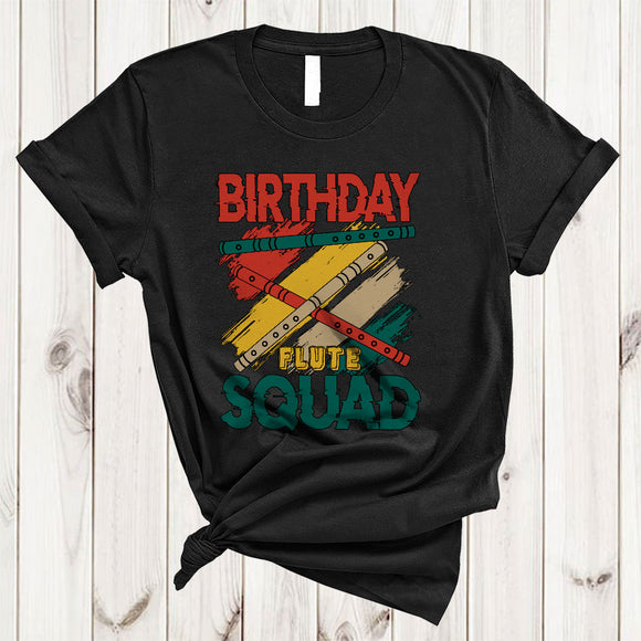 MacnyStore - Vintage Birthday Flute Squad, Joyful Birthday Flute Lover, Matching Family Group T-Shirt