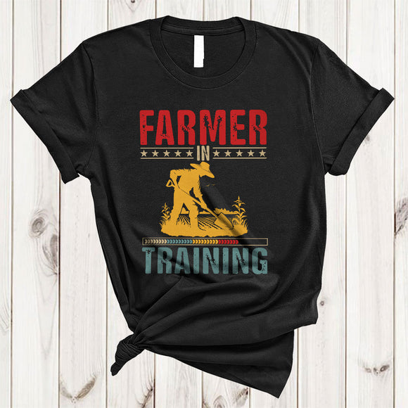 MacnyStore - Vintage Farmer In Training, Wonderful Proud Farmer Team, Graduation Graduate Family Group T-Shirt