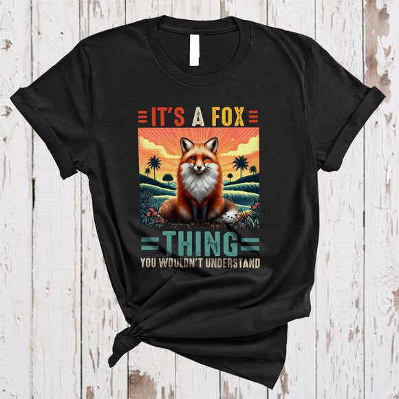 MacnyStore - Vintage It's A Fox Thing, Humorous Fox Lover, Matching Wild Animal Lover T-Shirt