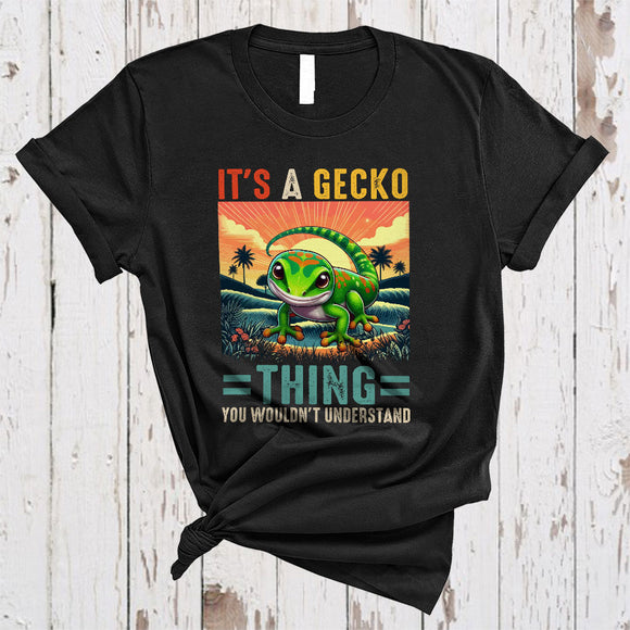 MacnyStore - Vintage It's A Gecko Thing, Humorous Gecko Lover, Matching Wild Animal Lover T-Shirt