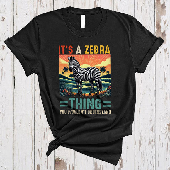 MacnyStore - Vintage It's A Zebra Thing, Humorous Zebra Lover, Matching Wild Animal Lover T-Shirt