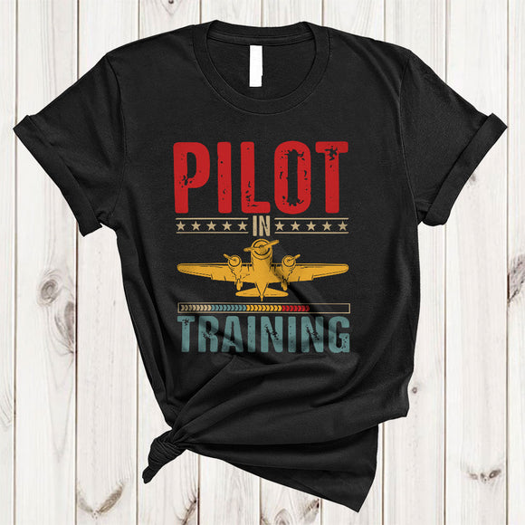 MacnyStore - Vintage Pilot In Training, Wonderful Proud Pilot Team, Graduation Graduate Family Group T-Shirt