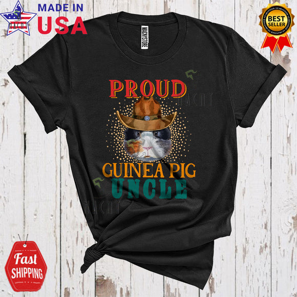 MacnyStore - Vintage Proud Guinea Pig Uncle Cool Funny Father's Day Matching Family Animal Lover T-Shirt