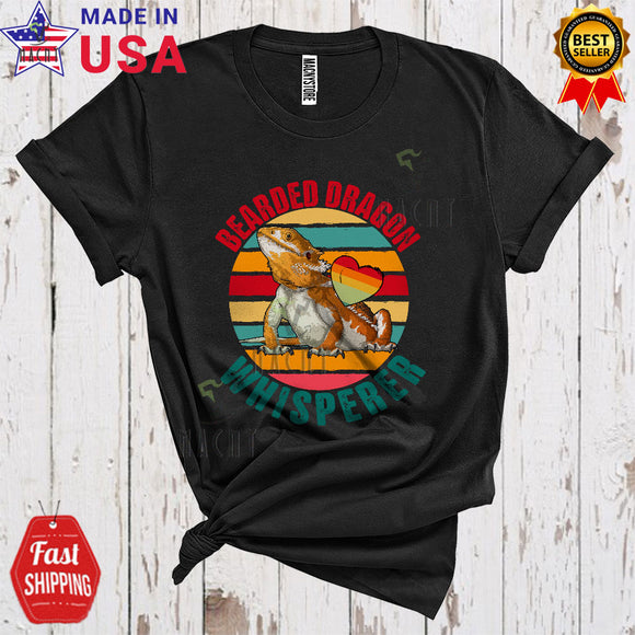 MacnyStore - Vintage Retro Bearded Dragon Whisperer Cute Matching Zoo Keeper Wild Animal T-Shirt
